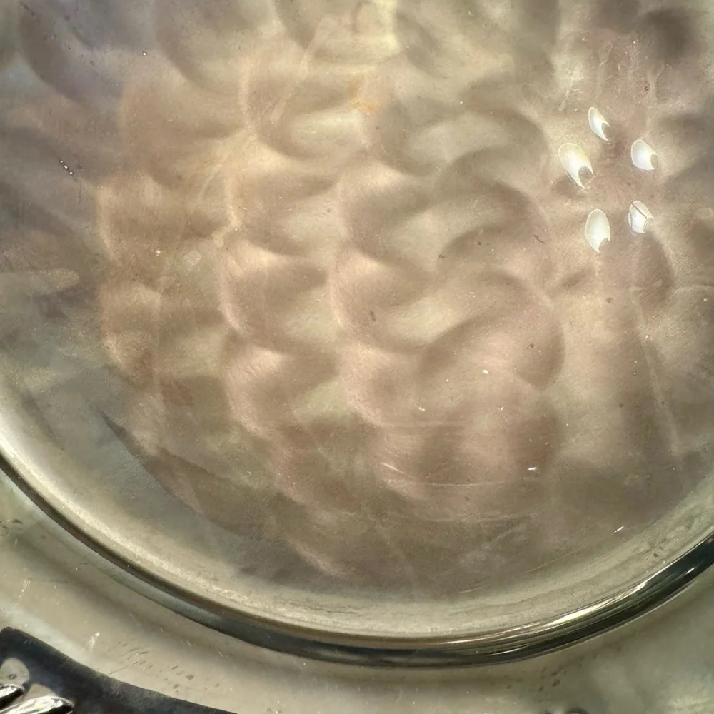 Vintage Silver Plated‎ Bowl with Brushed Finish and Pedestal Feet 12” Diameter
